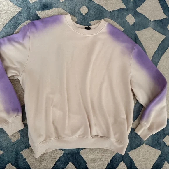 Wild Fable Cream Sweatshirt with Lavender Dip-Dye Shoulders - Picture 2 of 15